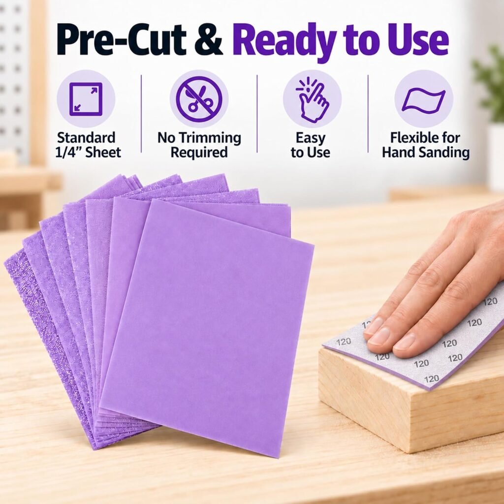 Fine Sandpaper Sheets Pack