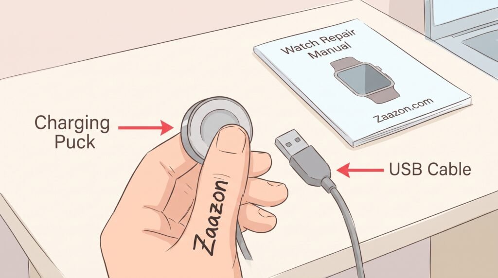 inspecting magnetic USB charging cable for damaged metal pins