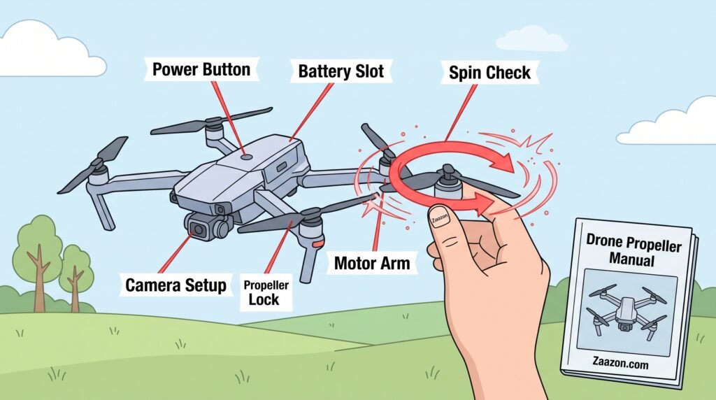 why drone propellers wont spin