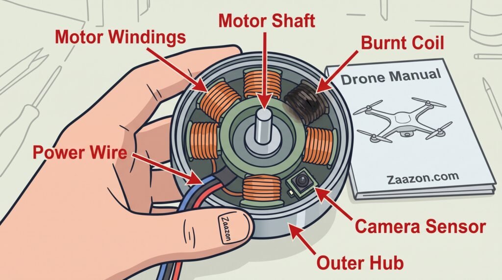 why drone propellers wont spin