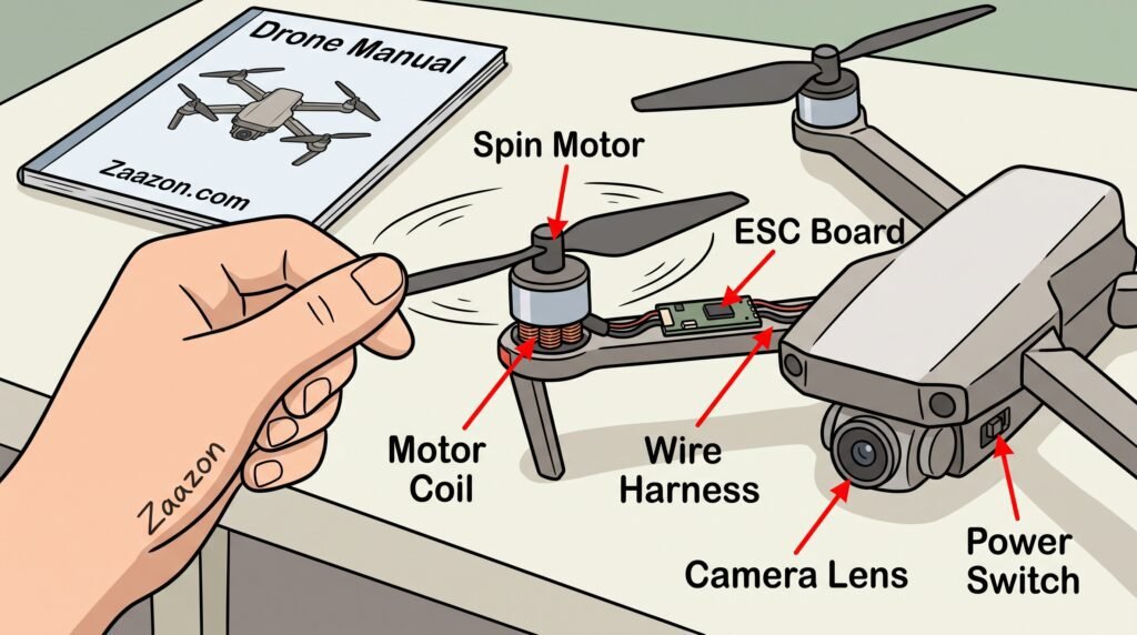 why drone propellers wont spin
