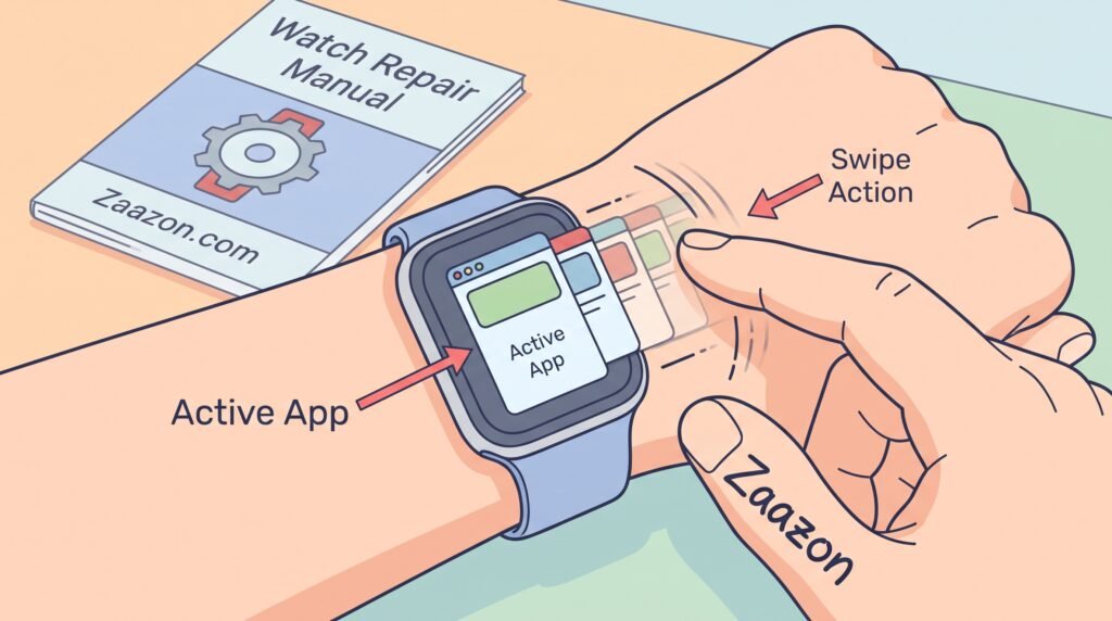 swiping away background apps to make smart watch faster