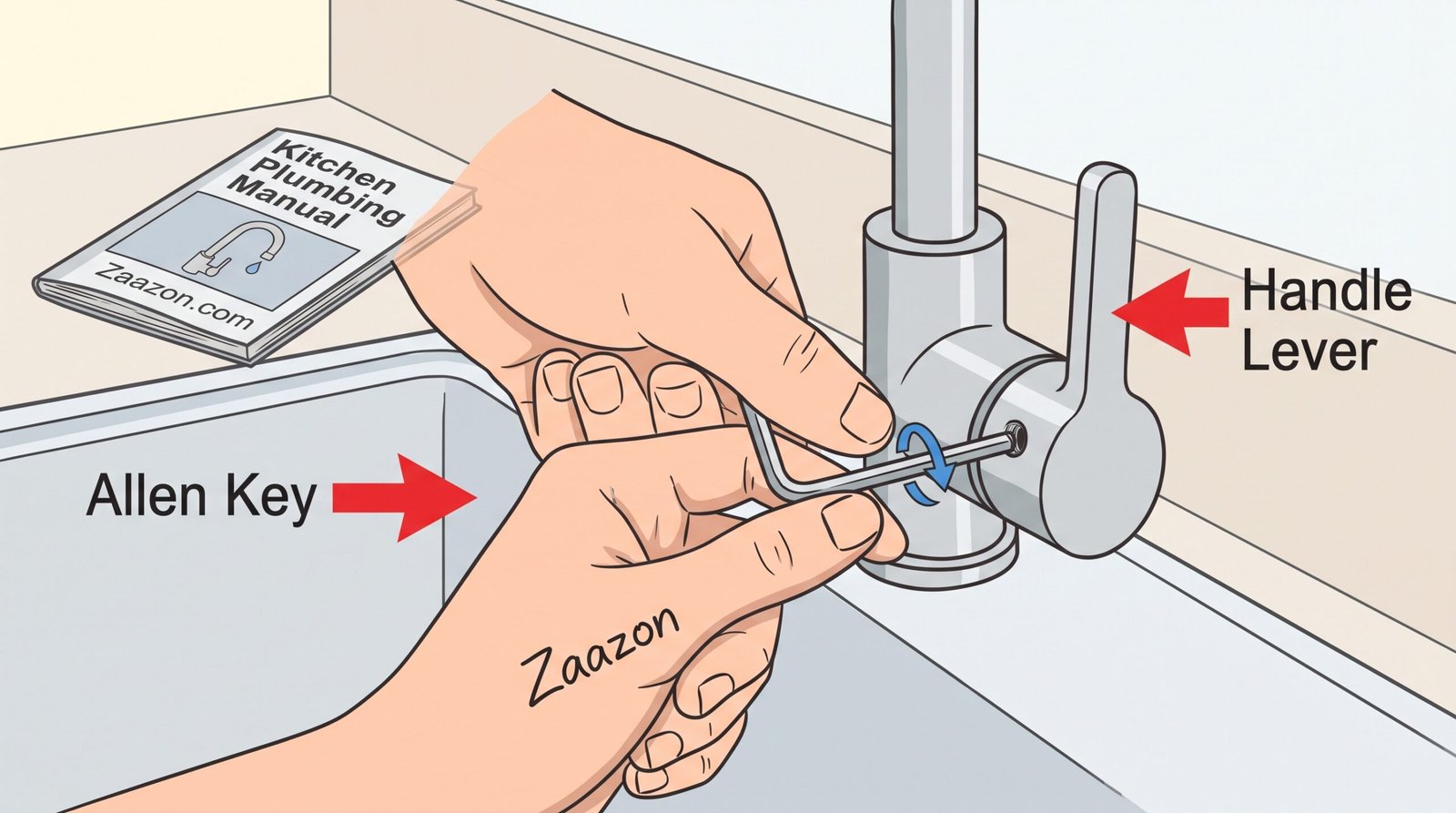 Covering a stainless steel kitchen sink drain hole with a soft dry towel