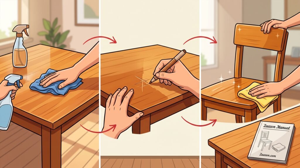 how to repair scratched wooden furniture